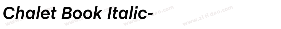 Chalet Book Italic字体转换